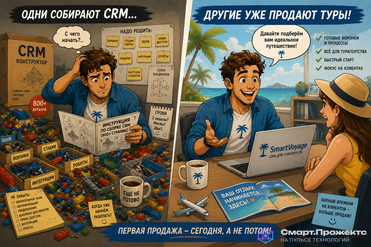 Зачем турагентству собирать CRM, если в ней можно сразу работать